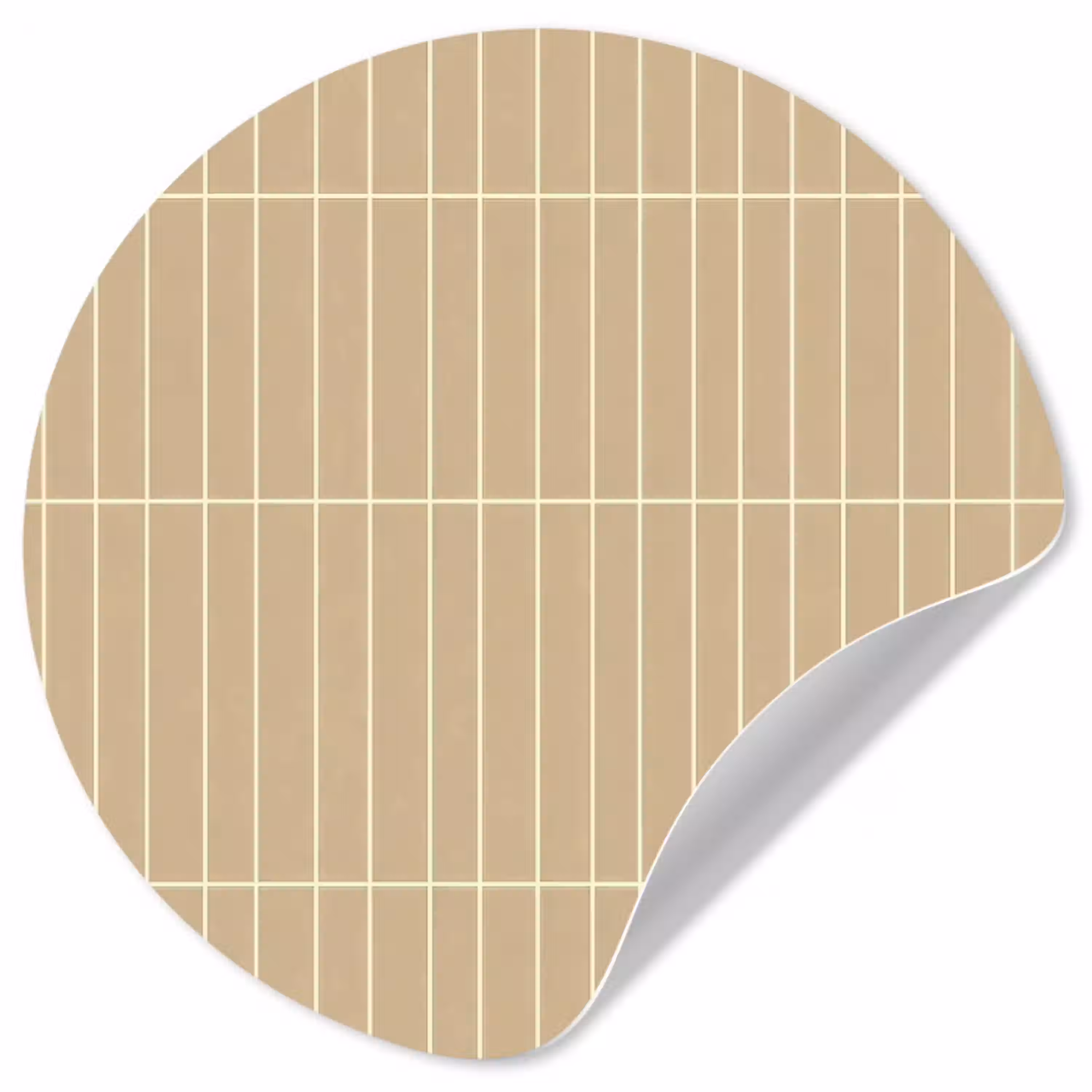 Verticaal - Wandtegel - Zand - Beige Wandcirkel behangsticker klein 186 -3d