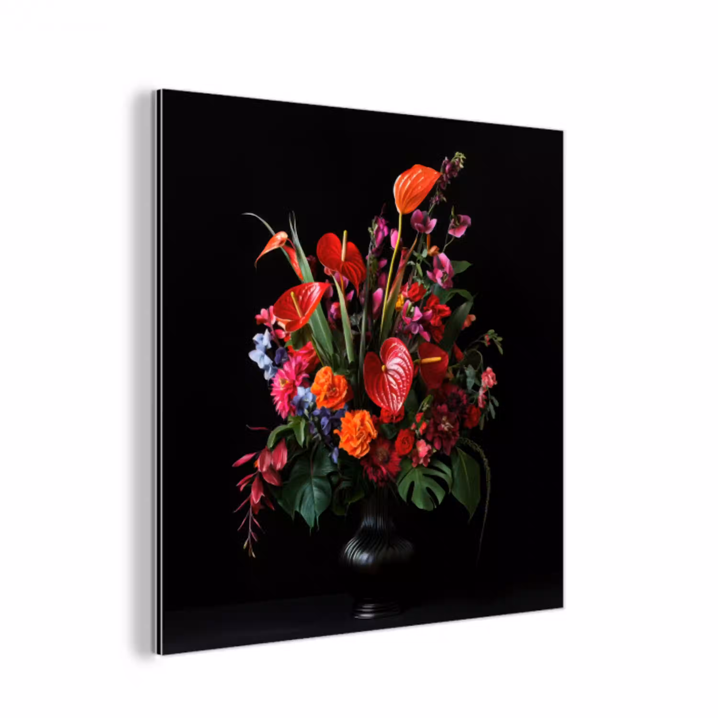 Bloemen - Boeket - Sierlijk aluminium wit klein -3d