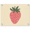 Aardbei - Minimalistisch - Rood - Fruit tuinposter los doek klein -3d