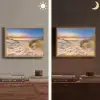 Duin - Zonsondergang - Horizon - Strand - Gras Light Box met batterij (Wandlamp) middel -sfeer3