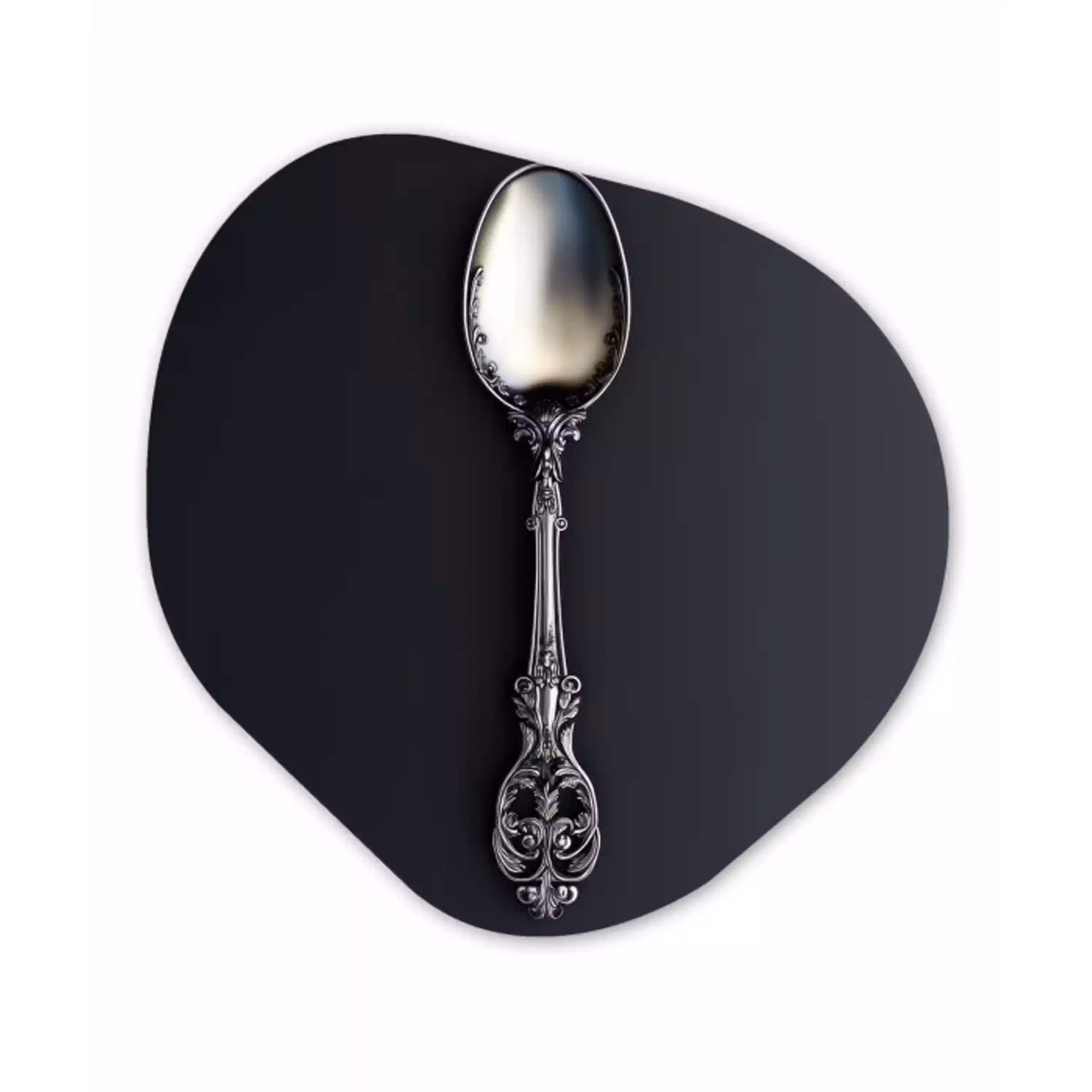 Lepel - Zilver - Metaal Wandcirkel Organisch Forex 3mm klein -3d