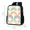 Regenboog - Pastel - Patroon Rugzak - Zwart middel -productfoto_formaten