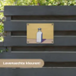 Glazen - Fles - Illustratie - Melk tuinposter los doek klein -sfeer3