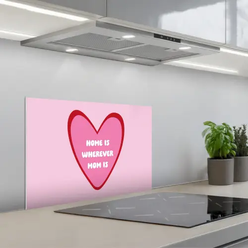 Quote - Moeder - Roze keuken achterwand spatscherm klein -3d_schuin