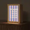 Try again - Strepen - Roze - Verticaal - Blauw Light Box met kabel (Tafellamp) klein -z3d_website