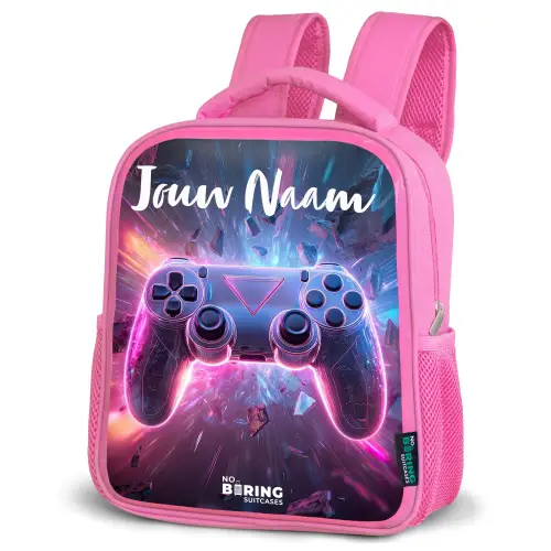Controller - Neon - Game Kinderrugzak - Roze middel -schuin