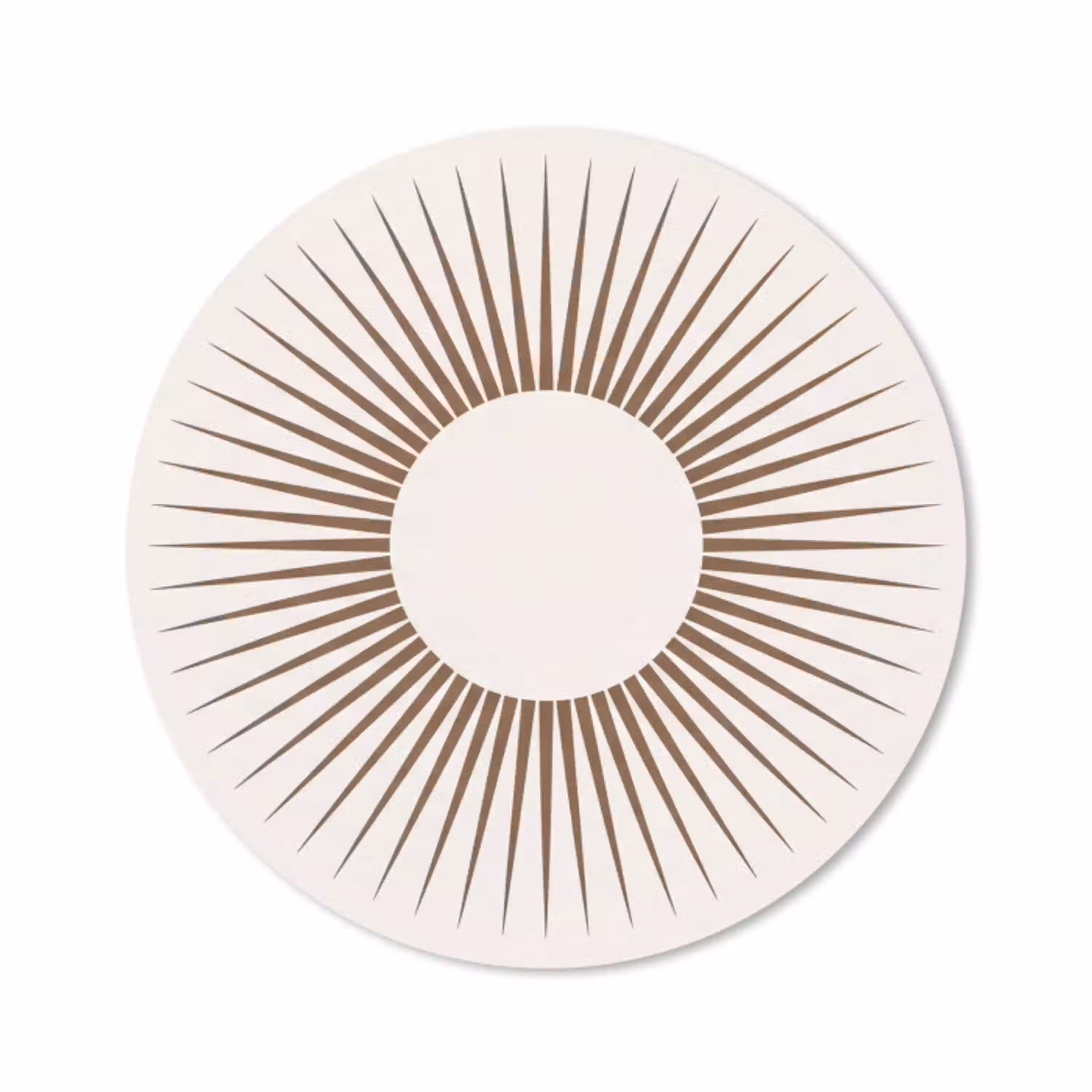Abstract - Zon - Symbool - Modern - Beige Muismat rond klein -3d
