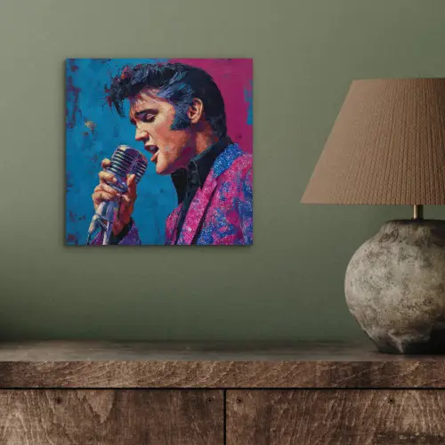 Zingende man - Glitterjas - Microfoon aluminium wit klein -sfeer2