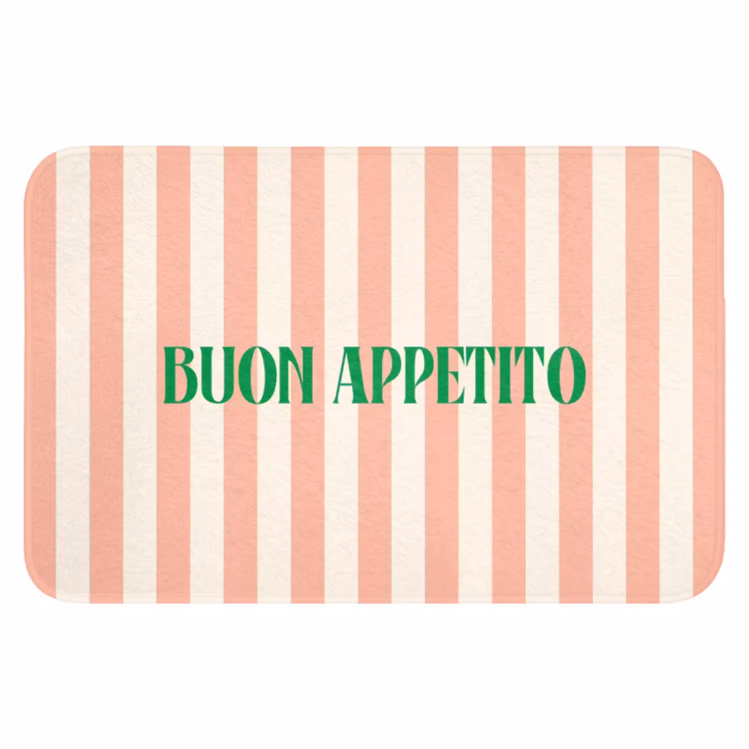 Zachtroze - Groen - Strepen - Buon Appetito WCmat klein -3d
