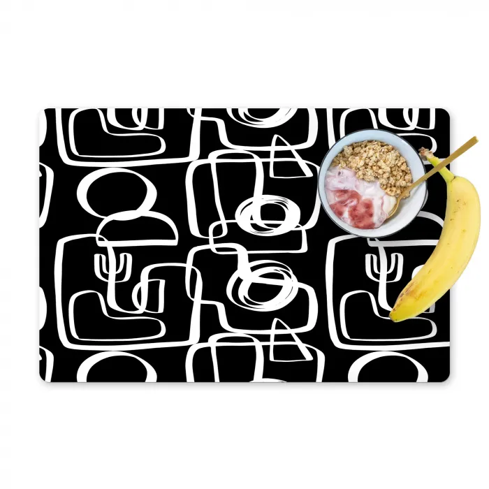 Onregelmatig - Cirkels - Lijnen Placemat vinyl groot 368 -zzzproduct_Kitchenyeah-website