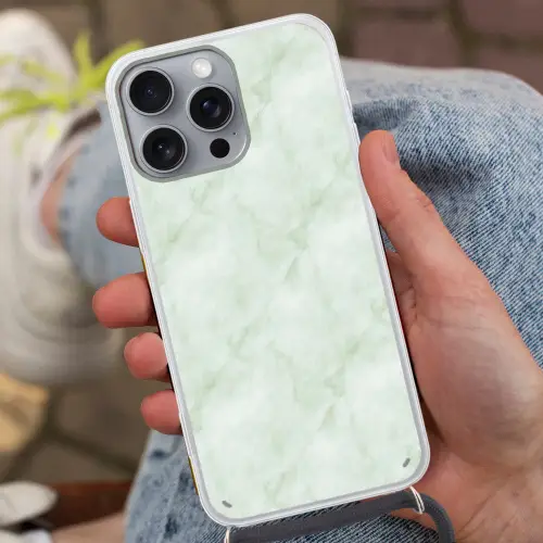 Groen - Marmer - Vloeiende aders Hoesje iPhone 16 Pro Max met koord klein 804 -sfeer3