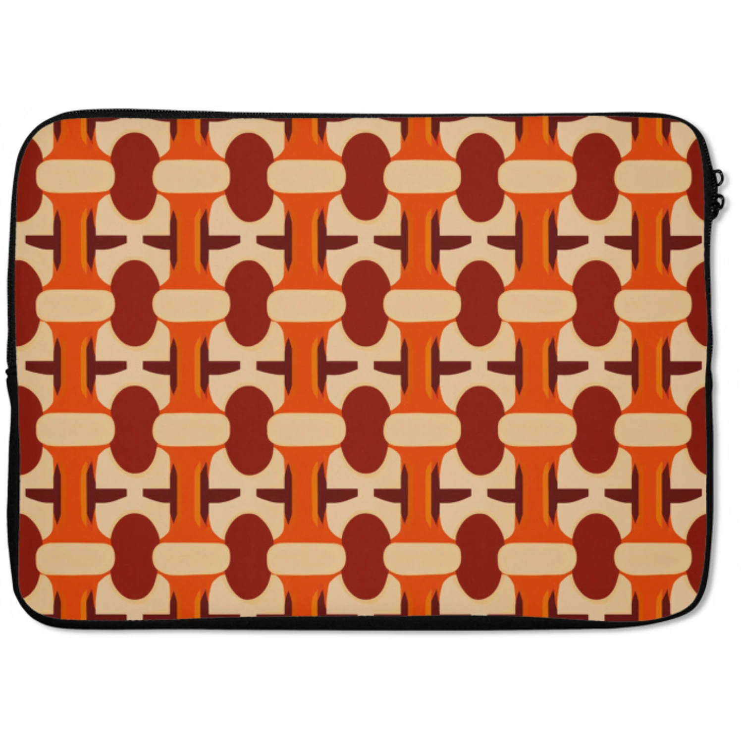 Geometrisch - Retro - Oranje laptophoes neopreen klein 279 -zkaufland3dotto