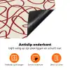 Lijnen - Abstract - Rood - Beige Inductie beschermer vinyl 3mm klein 276 -zzzzzzz-td-onderkant