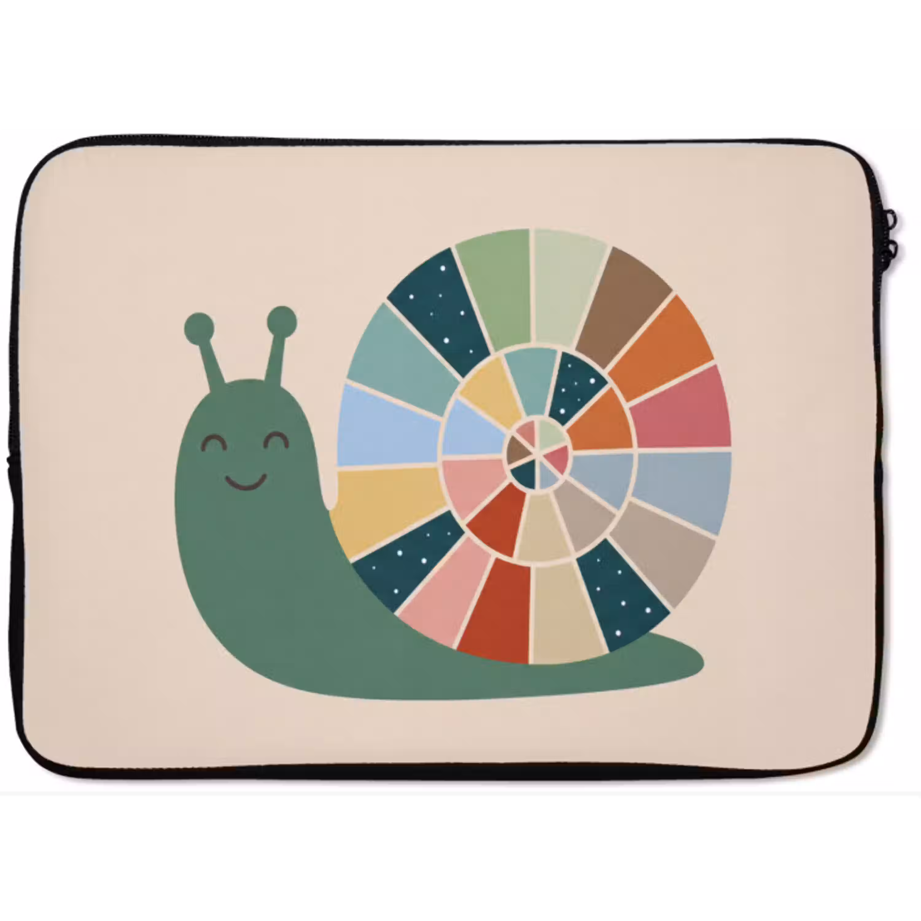 Dieren - Slak - Kleurrijk - Illustratie laptophoes neopreen klein -zkaufland3dotto