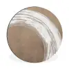 Verf - Bruin - Japandi Wandcirkel aluminium klein -3d