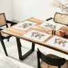 Wereldkaart - Bloemen - Subtiel Placemat vinyl groot -zzsfeer4_Kitchenyeah-website