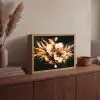 Bloemen - Goud - Graffiti - Zwart - Abstract Light Box met batterij (Wandlamp) middel -sfeer2