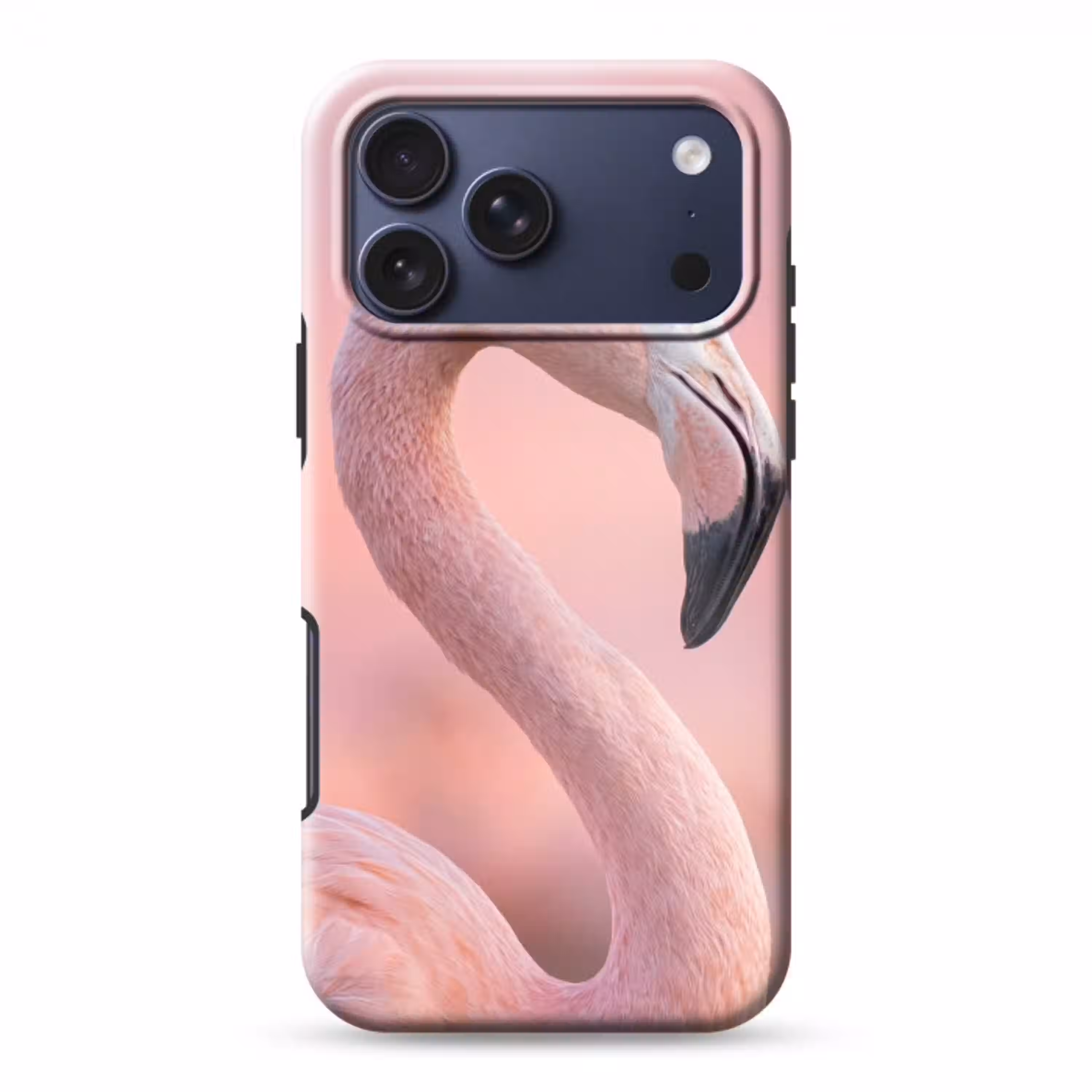 Flamingo - Portret - Roze Toughcase MagSafe Apple iPhone 17 Pro Max klein -3d