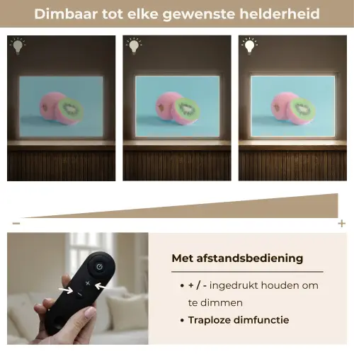 Kiwi - Blauw - Surrealistisch Light Box met batterij (Wandlamp) middel -USP_dimbaarNL