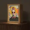 Vrouw - Bril - Strik - Retro Light Box met kabel (Tafellamp) klein -z3d_website