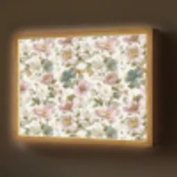 Bloemen - Patroon - Pastel Light Box met batterij (Wandlamp) middel 907 -z3d_website