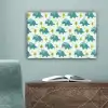 Triceratop - Blauw - Stippen - Boompjes canvas 2cm klein -sfeer4