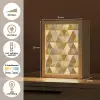 Geometrisch - Driehoek - Goud Light Box met kabel (Tafellamp) klein 925 -USP_NL