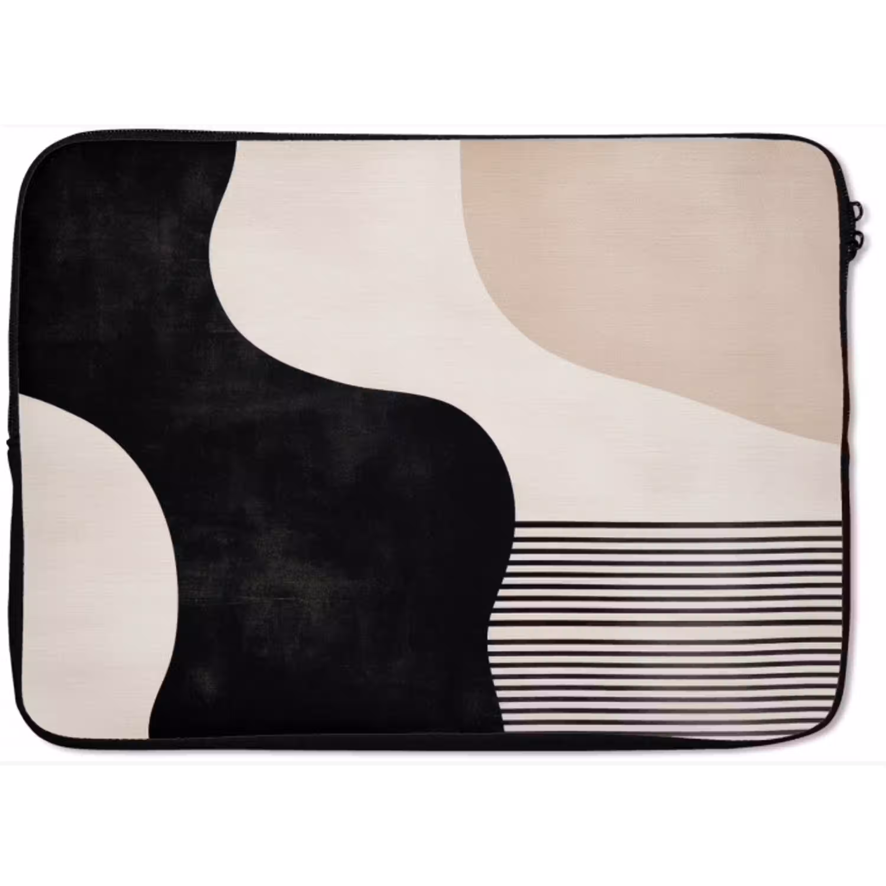 Abstract - Japandi - Beige - Modern laptophoes neopreen klein -zkaufland3dotto