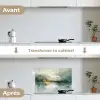 Groen - Modern - Abstract - Goud keuken achterwand spatscherm klein -voor_na_FR