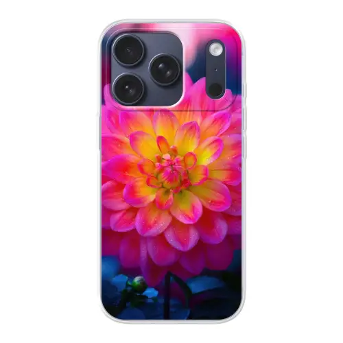 Roze - Dahlia - Kleurrijk Telefoonhoesje iPhone 17 Pro klein -3d