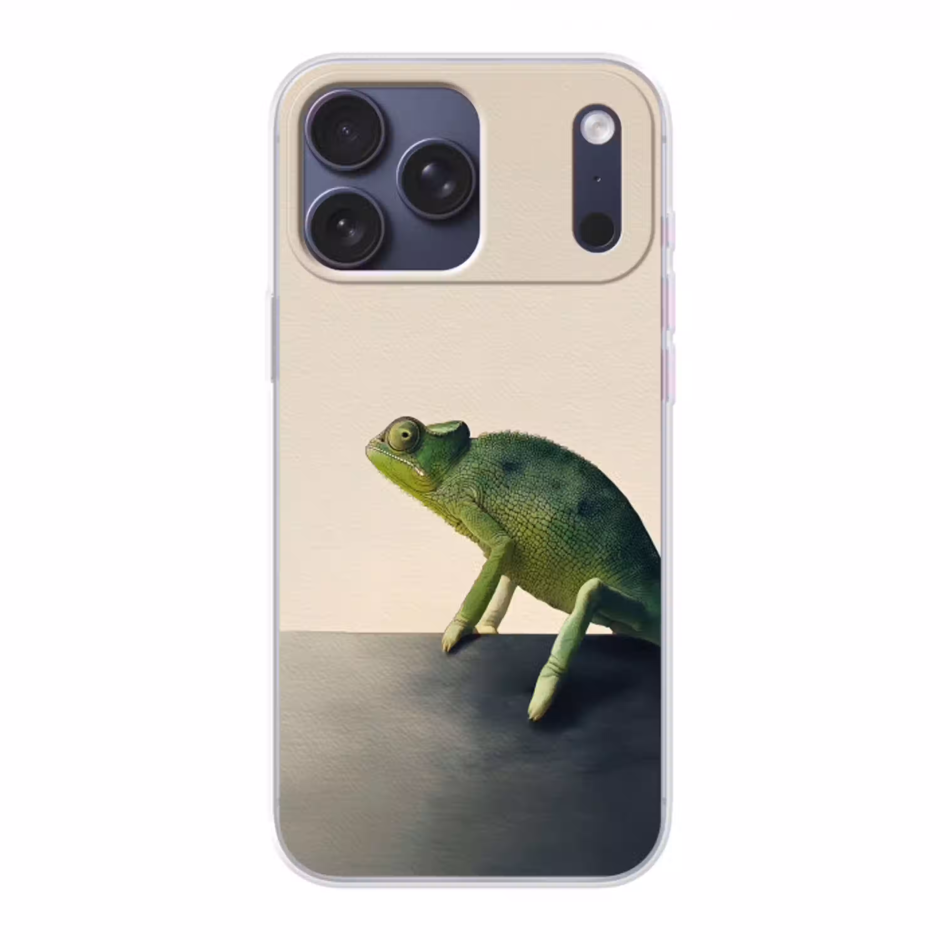 Kameleon - Groen - Minimalistisch Telefoonhoesje iPhone 17 Pro Max klein -3d
