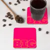 Minimalistisch - Roze - Dream big - Grafisch onderzetter kurk middel -sfeer2