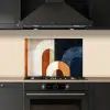Abstract - Vormen - Donkerblauw keuken achterwand spatscherm klein -sfeer1