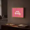 Modern - Hello - Oranje Light Box met batterij (Wandlamp) middel -sfeer1