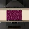 Bladeren - Patroon - Burgundy keuken achterwand spatscherm klein 900 -sfeer1