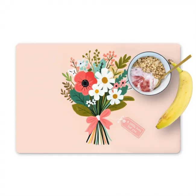 Boeket - Strikje - Kaartje - Quote Placemat vinyl groot -zzzproduct_Kitchenyeah-website