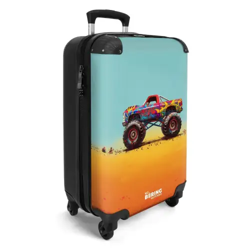 Monstertruck met Graffiti Print in het Zand NBS - Handbagage koffer - Unisex middel -productfoto_3d