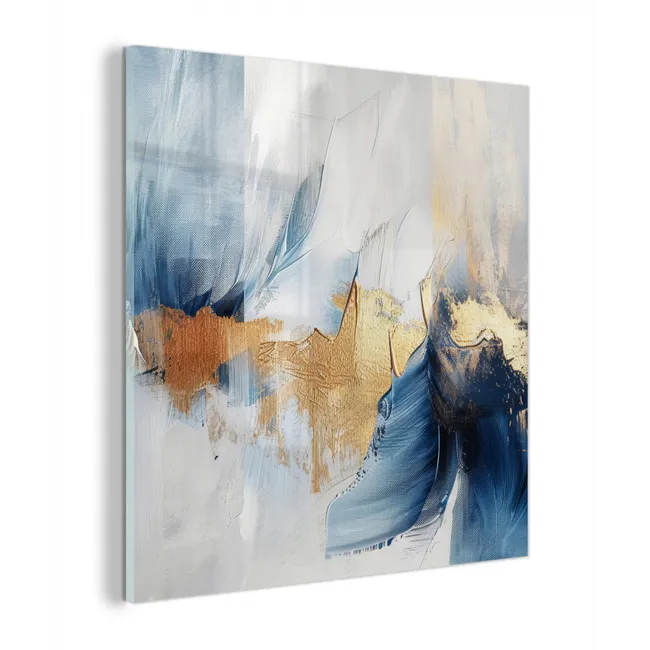 Goud - Blauw - Watercolor - Kunst - Modern plexiglas 5mm klein -z3d