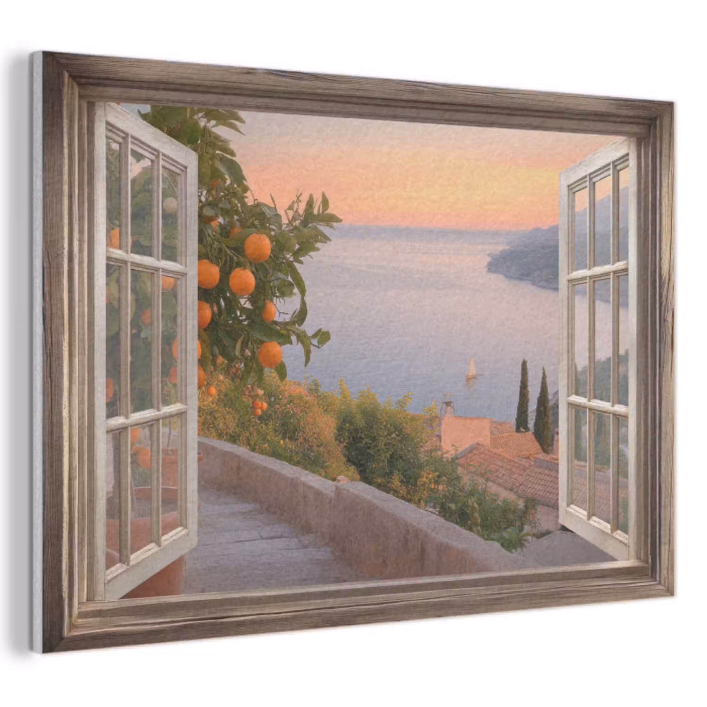 Doorkijk - Uitzicht - Meer - Landschap PET vilt klein -3d
