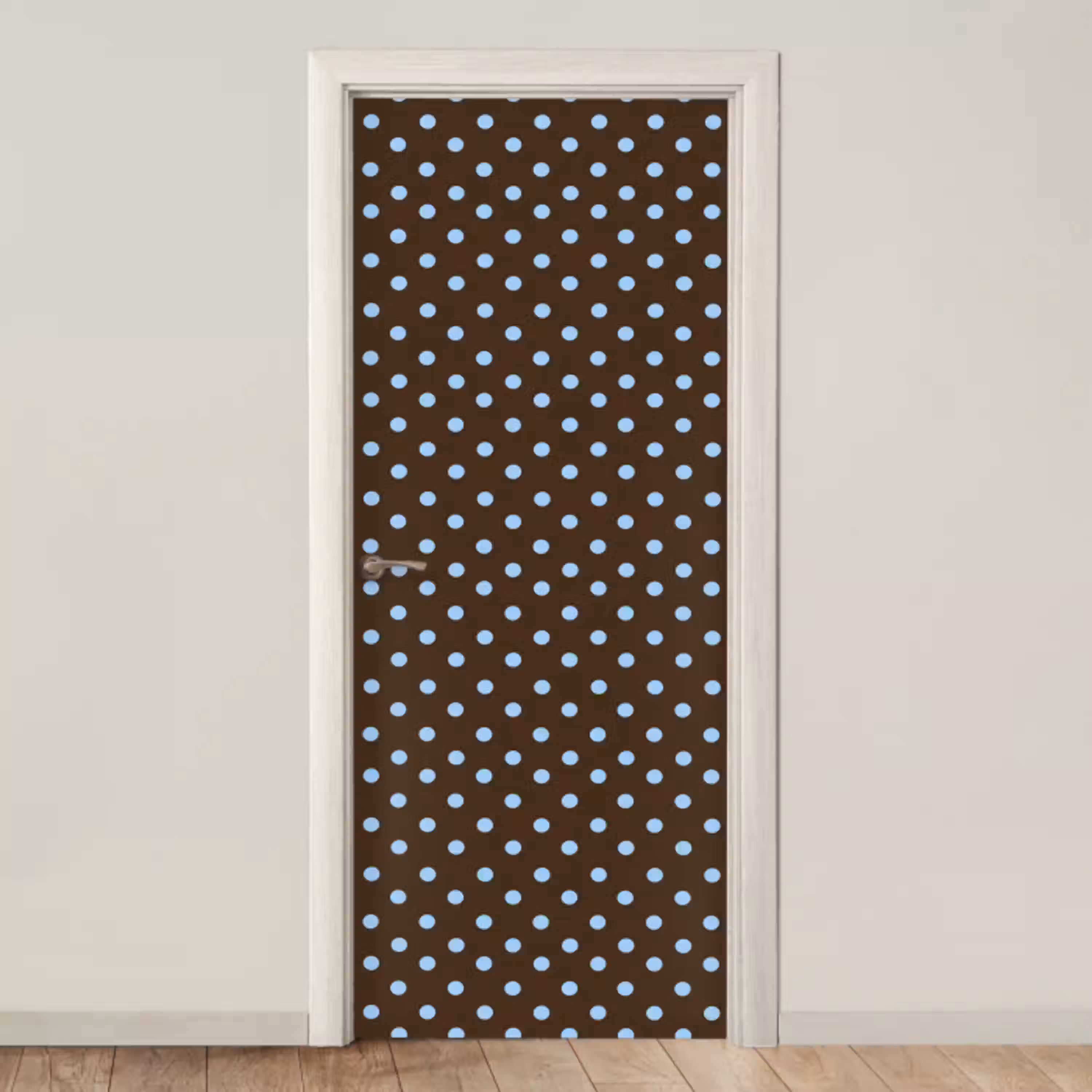 Klassiek - Stippen - Bruin deurposter klein 289 -3d_beige