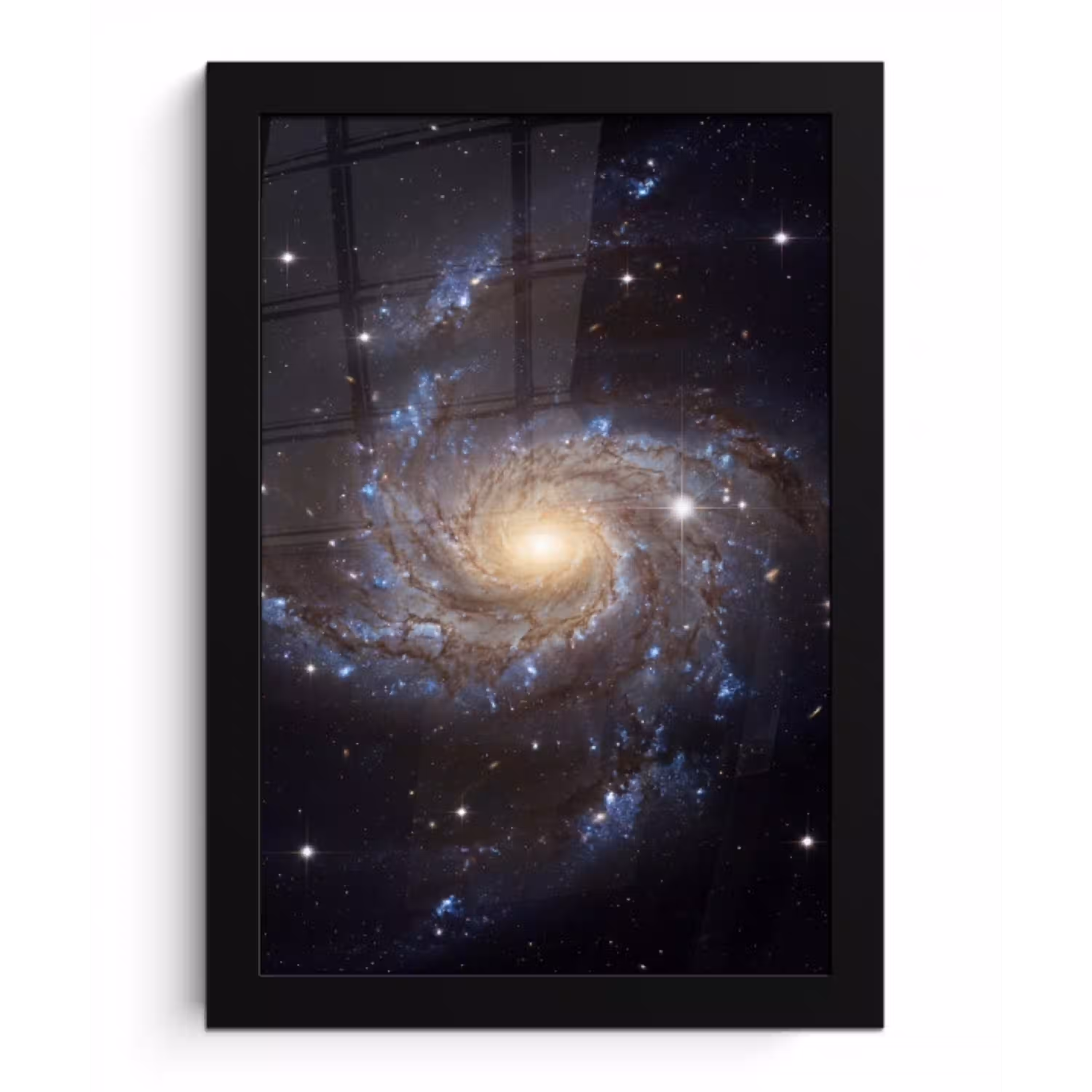 Kosmos - Sterrenstelsel - Donker fotolijst zwart zonder passe partout klein -3d