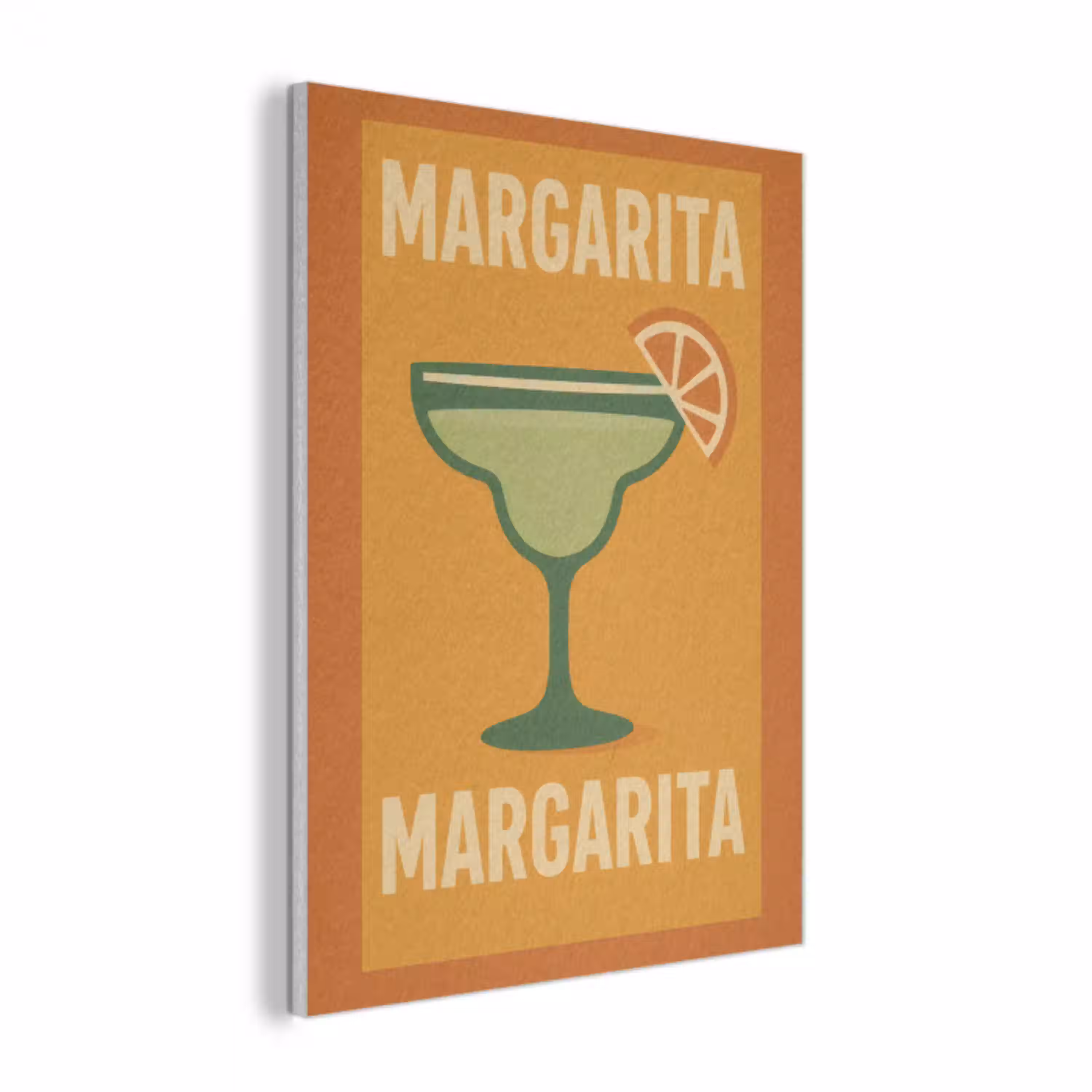 Illustratie - Margarita - Sinaasappelschijf - Oranje PET vilt klein -3d