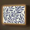 Bladeren - Klimop - Donkerblauw Light Box met batterij (Wandlamp) middel -z3d_website