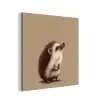 Egel - Snuitje - Bruin - Stekels aluminium wit klein -3d