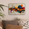 Vintage - Moderne kunst - Oranje - Geometrische vormen canvas 2cm klein -sfeer1