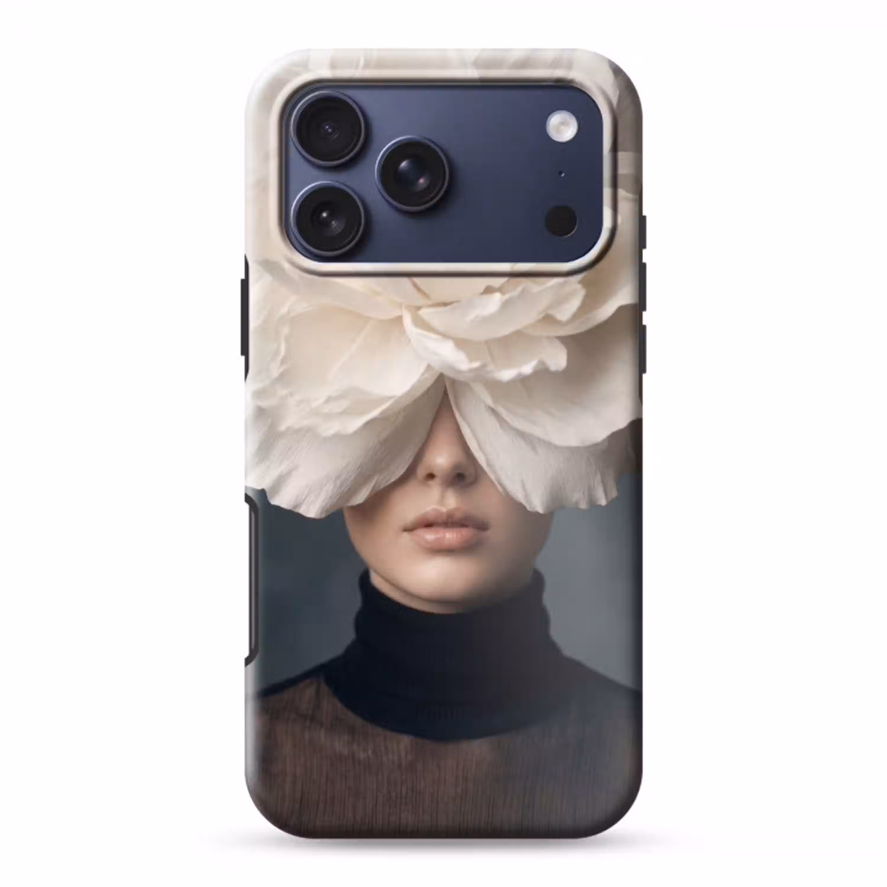 Portret - Mysterieus - Wit Toughcase MagSafe Apple iPhone 17 Pro Max klein -3d