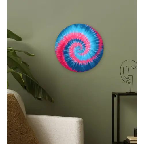 Spiraal - Roze - Draaiend Wandcirkel kunststof plaat 5mm dik klein -sfeer3