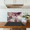Marmer - Rood - Paars - Goud keuken achterwand spatscherm klein -sfeer2