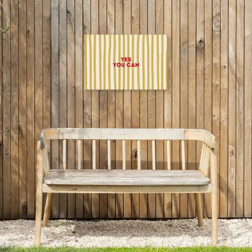 Strepen - Abstract - Yes you can - Rood Tuinposter op houten frame 2 cm dik klein -sfeer4