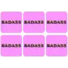 Felroze - Badass - Panterprint - Schaduw onderzetter kurk middel -zkaufland3dotto